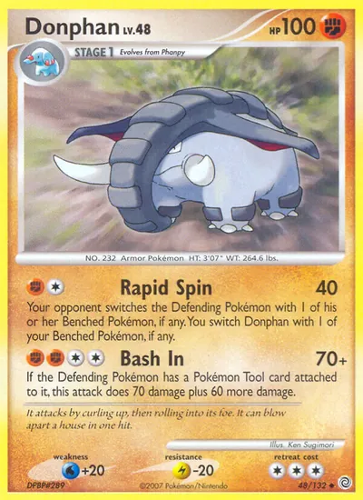 Donphan - Maravilhas Secretas - ilustração de Ken Sugimori