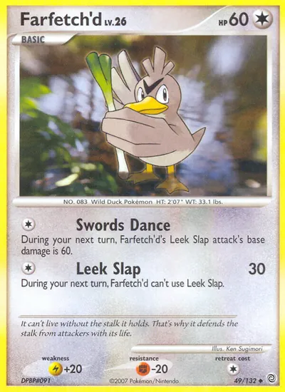 Farfetch'd - Maravilhas Secretas - ilustração de Ken Sugimori