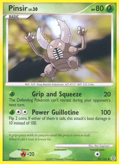 Pinsir - Maravilhas Secretas - ilustração de Ken Sugimori