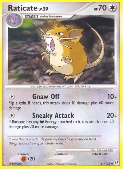 Raticate - Maravilhas Secretas - ilustração de Ken Sugimori