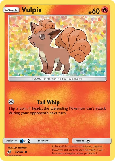 Vulpix - União de Aliados - ilustração de Ken Sugimori