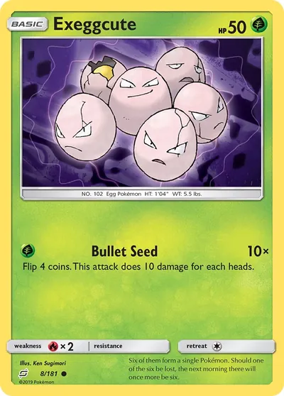 Exeggcute - União de Aliados - ilustração de Ken Sugimori