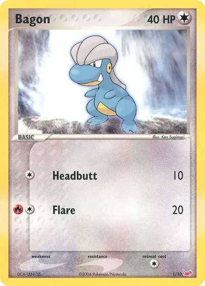 Bagon - EX Trainer Kit: Latias - ilustração de Ken Sugimori