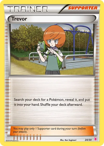 Trevor - XY Trainer Kit: Wigglytuff - ilustração de Ken Sugimori
