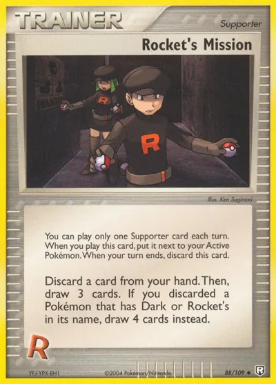 Rocket’s Mission - Team Rocket - ilustração de Ken Sugimori