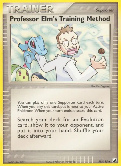 Professor Elm's Training Method - Unseen Forces - ilustração de Ken Sugimori
