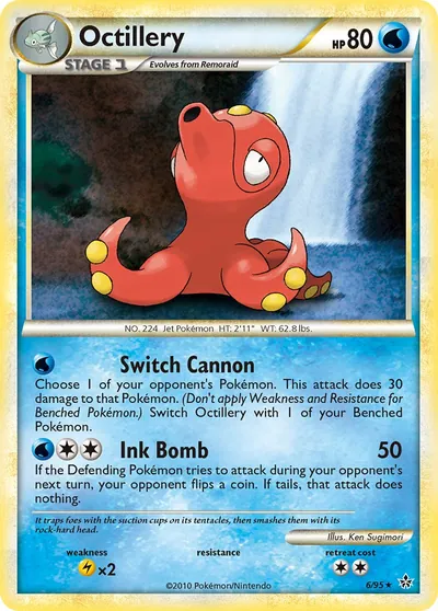 Octillery - Revelado - ilustração de Ken Sugimori