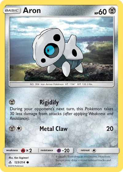 Aron - Elos Inquebráveis - ilustração de Ken Sugimori