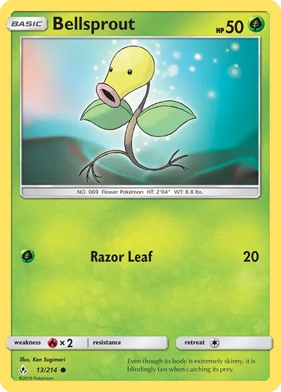 Bellsprout - Elos Inquebráveis - ilustração de Ken Sugimori