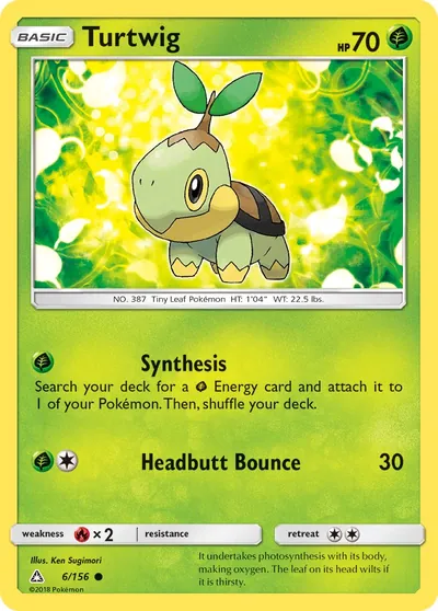 Turtwig - Ultraprisma - ilustração de Ken Sugimori