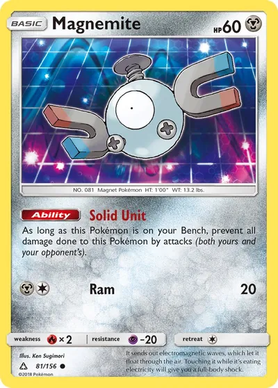Magnemite - Ultraprisma - ilustração de Ken Sugimori