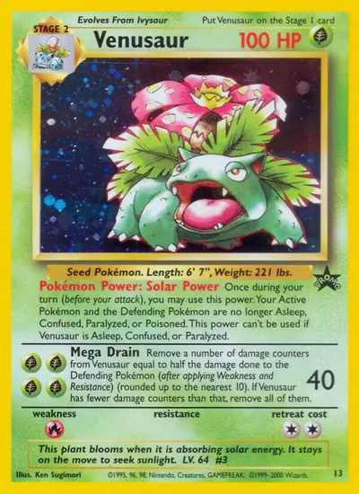 Venusaur - Promos Black Star (Wizards) - ilustração de Ken Sugimori