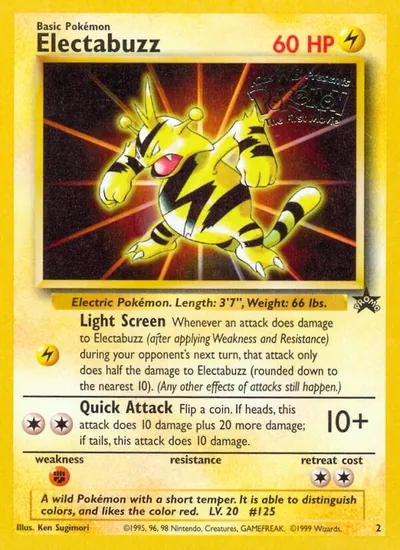 Electabuzz - Promos Black Star (Wizards) - ilustração de Ken Sugimori
