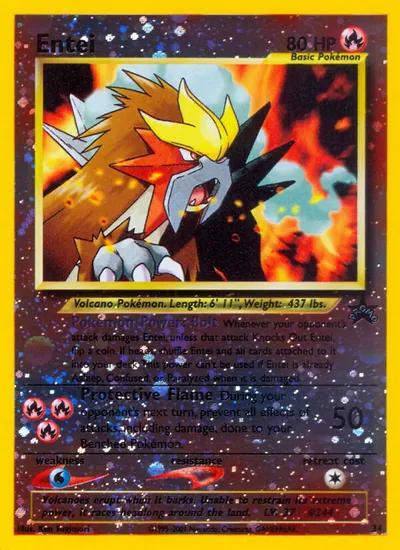 Entei - Promos Black Star (Wizards) - ilustração de Ken Sugimori