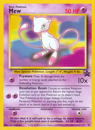 Mew - Promos Black Star (Wizards) - ilustração de Ken Sugimori