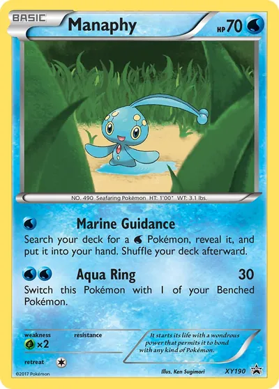 Manaphy - Promos de XY - ilustração de Ken Sugimori