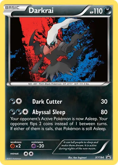 Darkrai - Promos de XY - ilustração de Ken Sugimori