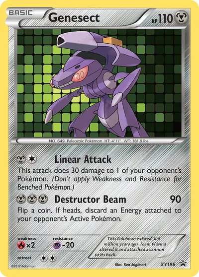 Genesect - Promos de XY - ilustração de Ken Sugimori