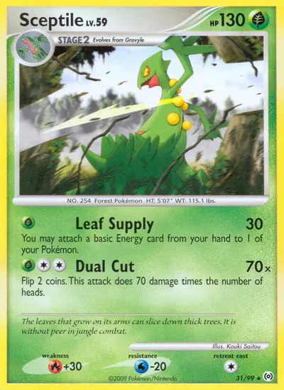 Sceptile - Arceus - ilustração de Kouki Saitou
