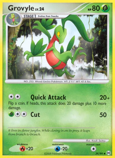 Grovyle - Arceus - ilustração de Kouki Saitou