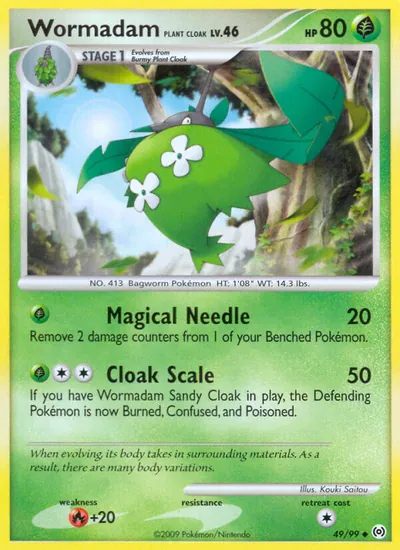 Wormadam Casca de Planta - Arceus - ilustração de Kouki Saitou