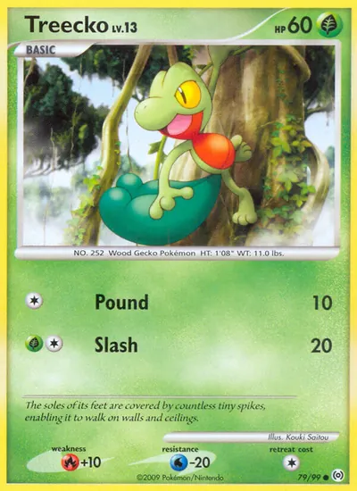 Treecko - Arceus - ilustração de Kouki Saitou