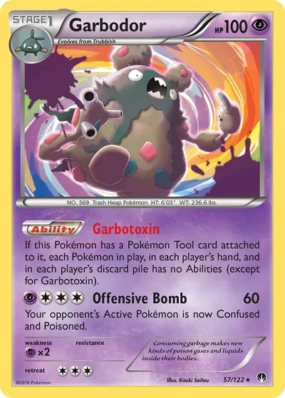 Garbodor - Turbo Colisão - ilustração de Kouki Saitou