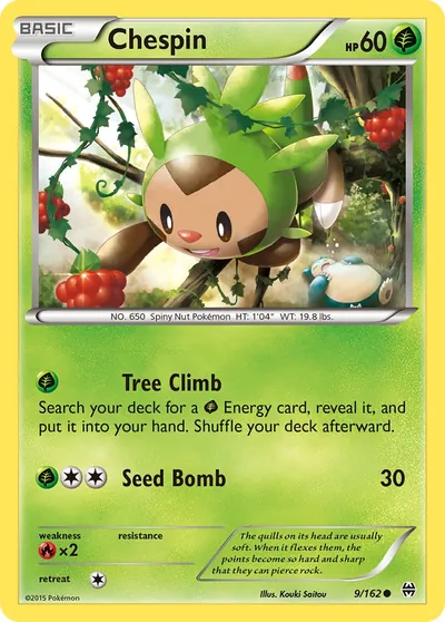 Chespin - Turbo Revolução - ilustração de Kouki Saitou