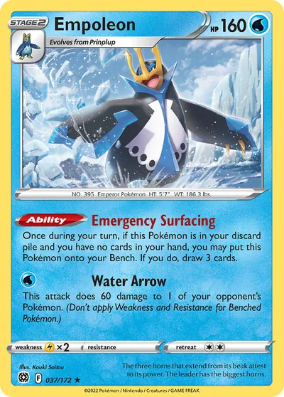 Empoleon - Astros Cintilantes - ilustração de Kouki Saitou