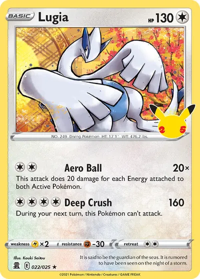 Lugia - Celebrações - ilustração de Kouki Saitou
