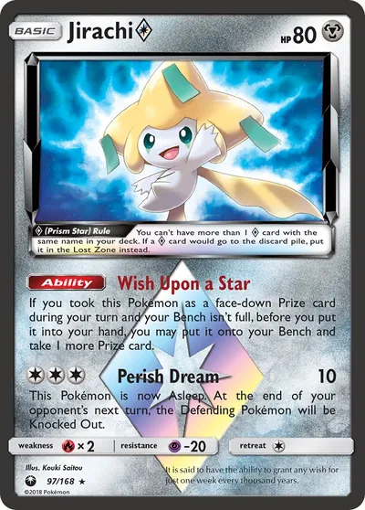 Jirachi Estrela Prisma - Tempestade Celestial - ilustração de Kouki Saitou
