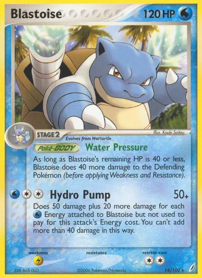 Blastoise - Crystal Guardians - ilustração de Kouki Saitou