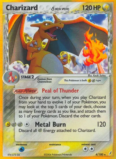 Charizard - Crystal Guardians - ilustração de Kouki Saitou