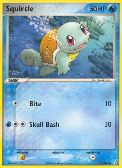 Squirtle - Crystal Guardians - ilustração de Kouki Saitou
