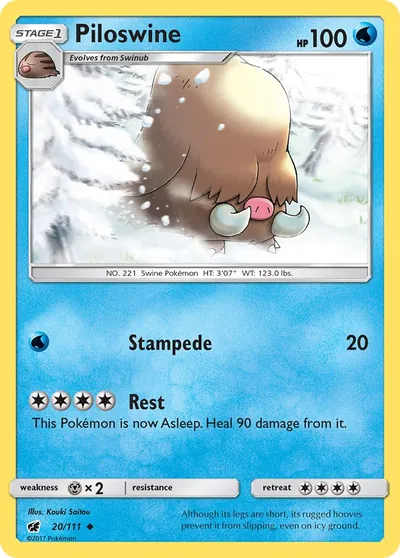 Piloswine - Invasão Carmim - ilustração de Kouki Saitou