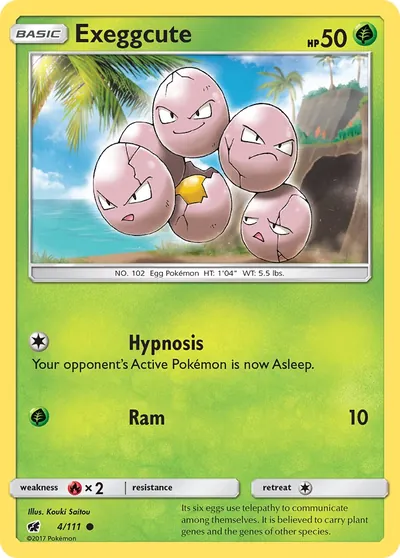 Exeggcute - Invasão Carmim - ilustração de Kouki Saitou