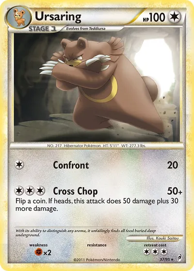 Ursaring - Chamado das Lendas - ilustração de Kouki Saitou