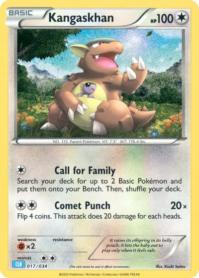 Kangaskhan - Pokémon Trading Card Game Classic: Blastoise - ilustração de Kouki Saitou