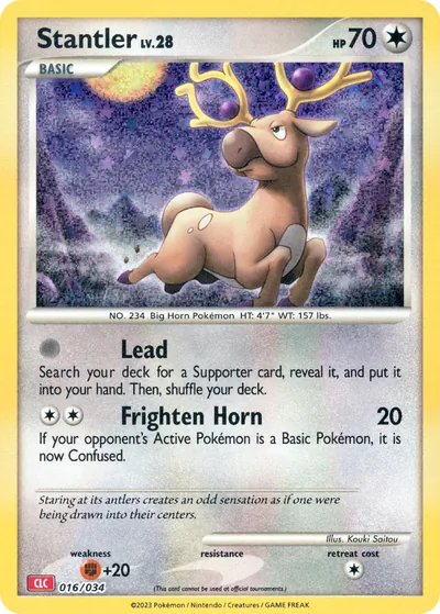 Stantler - Pokémon Trading Card Game Classic: Charizard - ilustração de Kouki Saitou