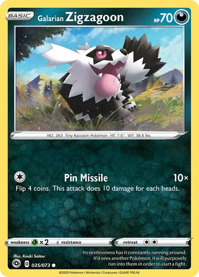Zigzagoon de Galar - Caminho do Campeão - ilustração de Kouki Saitou