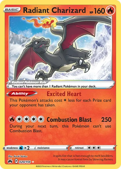 Charizard Radiante - Realeza Absoluta - ilustração de Kouki Saitou