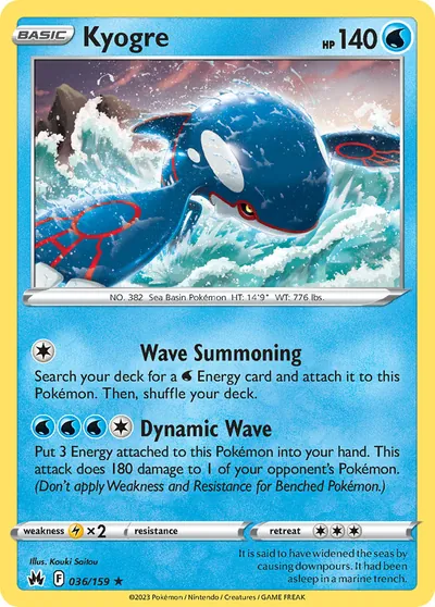 Kyogre - Realeza Absoluta - ilustração de Kouki Saitou