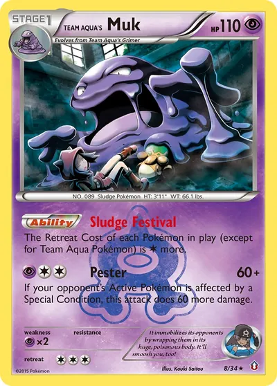 Muk da Equipe Aqua - Crise Dupla - ilustração de Kouki Saitou