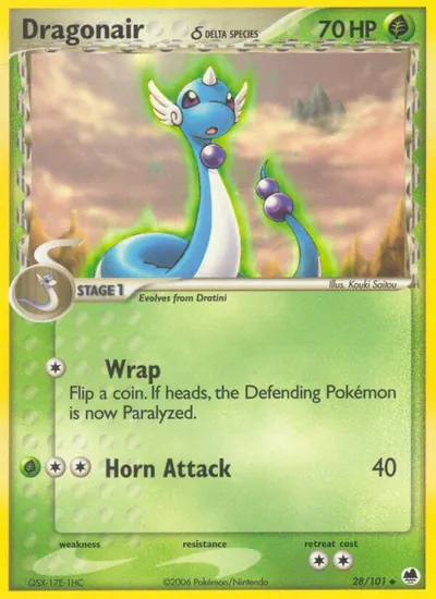 Dragonair - Dragon Frontiers - ilustração de Kouki Saitou