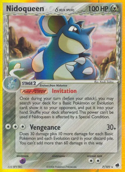 Nidoqueen - Dragon Frontiers - ilustração de Kouki Saitou