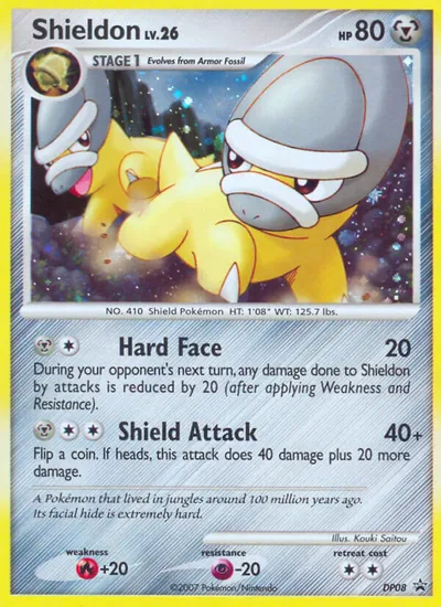 Shieldon - Promos de Diamante e Pérola - ilustração de Kouki Saitou