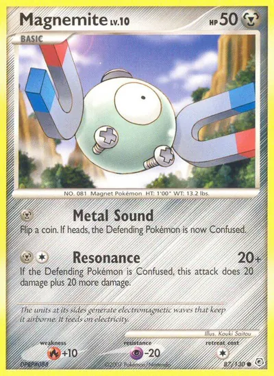 Magnemite - Diamante & Pérola - ilustração de Kouki Saitou
