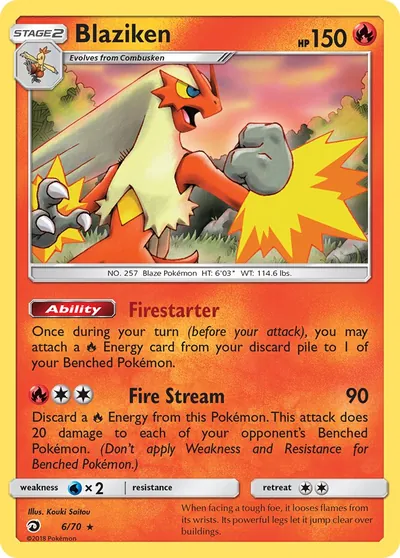 Blaziken - Dragões Soberanos - ilustração de Kouki Saitou