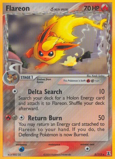 Flareon - Delta Species - ilustração de Kouki Saitou