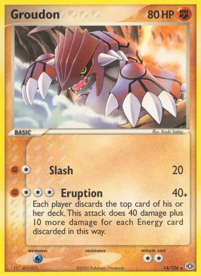 Groudon - Emerald - ilustração de Kouki Saitou